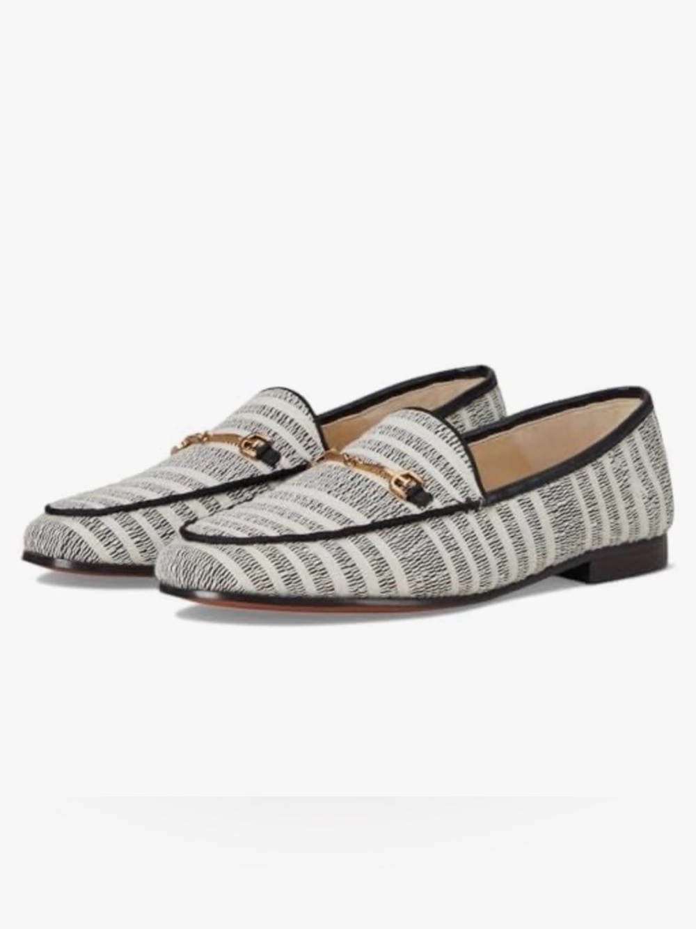 NWT Sam Edelman Loraine Horse Bit Loafer Black/Natural. Size 7M